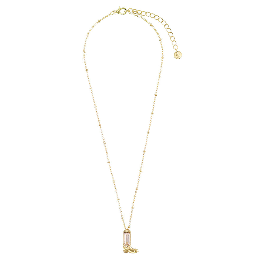 Crystal Cowgirl Boot 16" Necklace