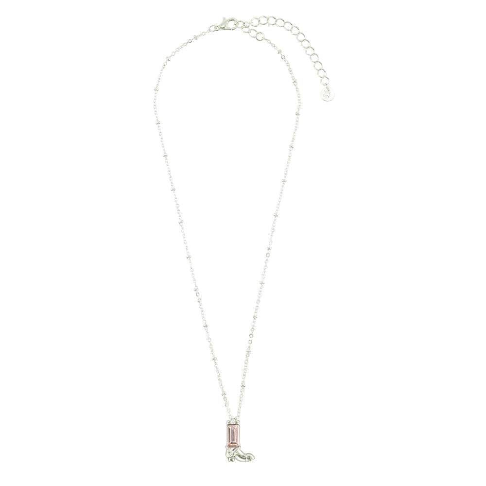 Crystal Cowgirl Boot 16" Necklace