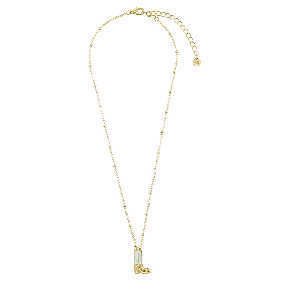 Crystal Cowgirl Boot 16" Necklace