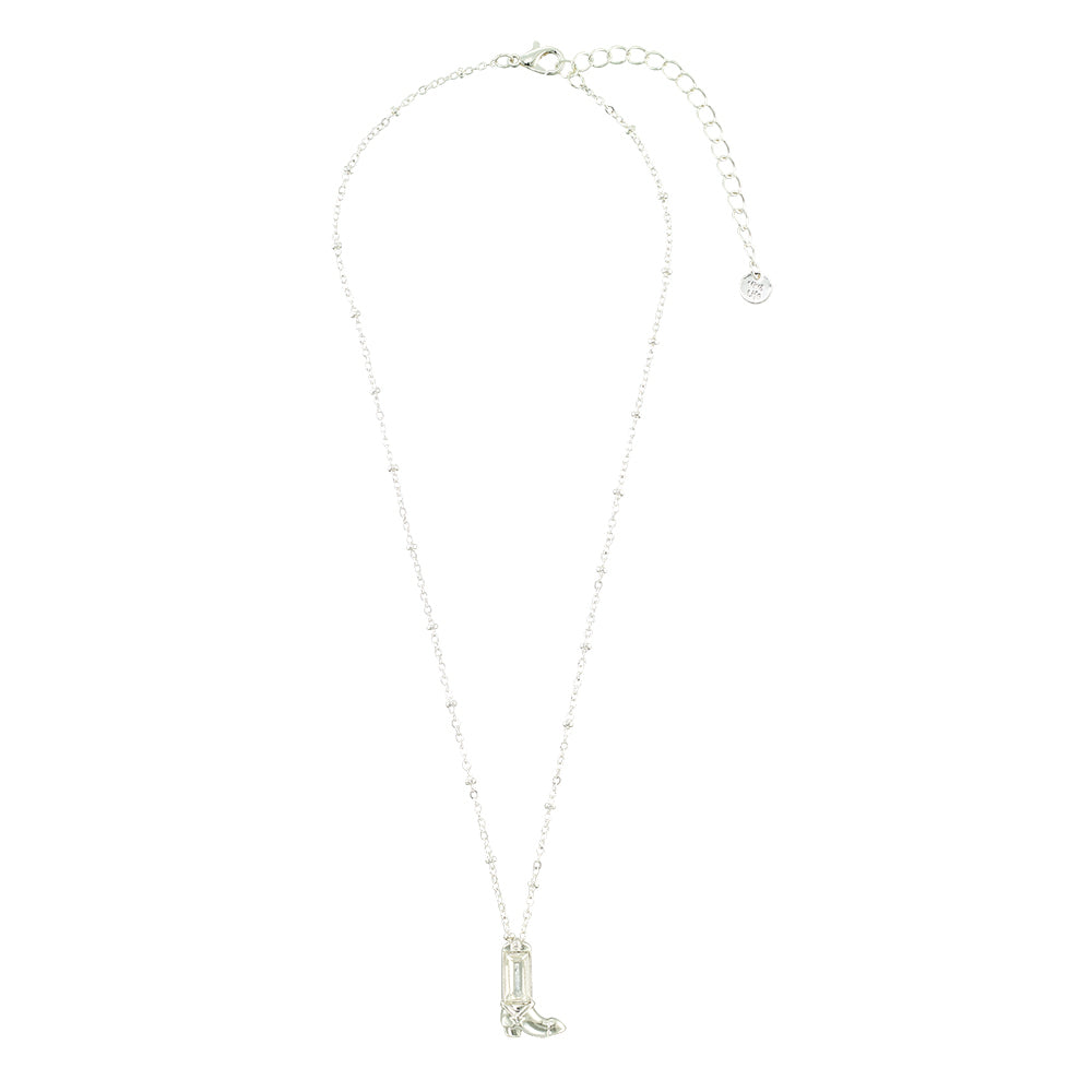 Crystal Cowgirl Boot 16" Necklace