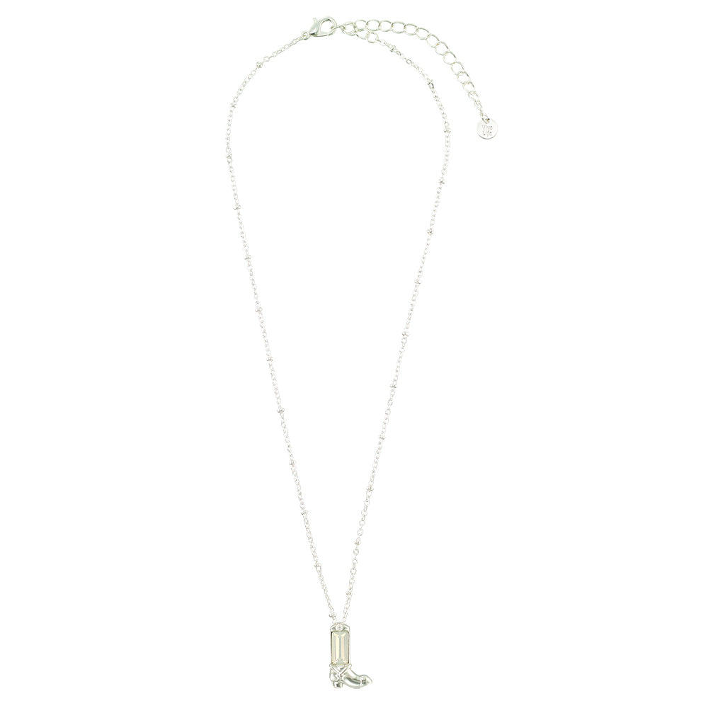 Crystal Cowgirl Boot 16" Necklace