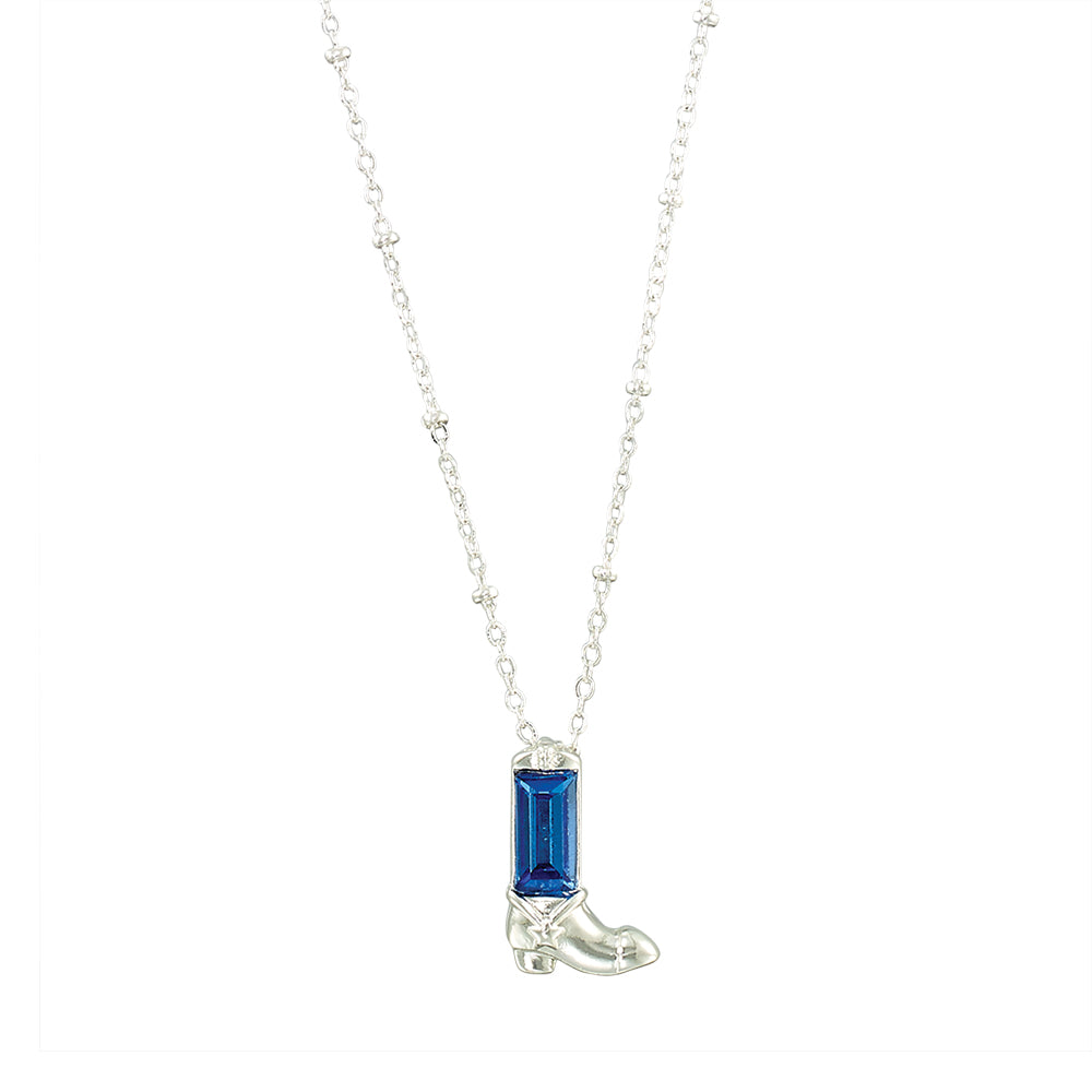 Crystal Cowgirl Boot 16" Necklace