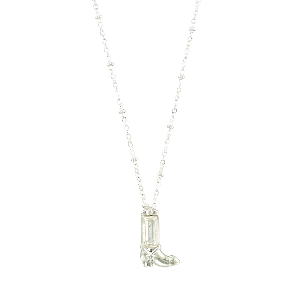 Crystal Cowgirl Boot 16" Necklace
