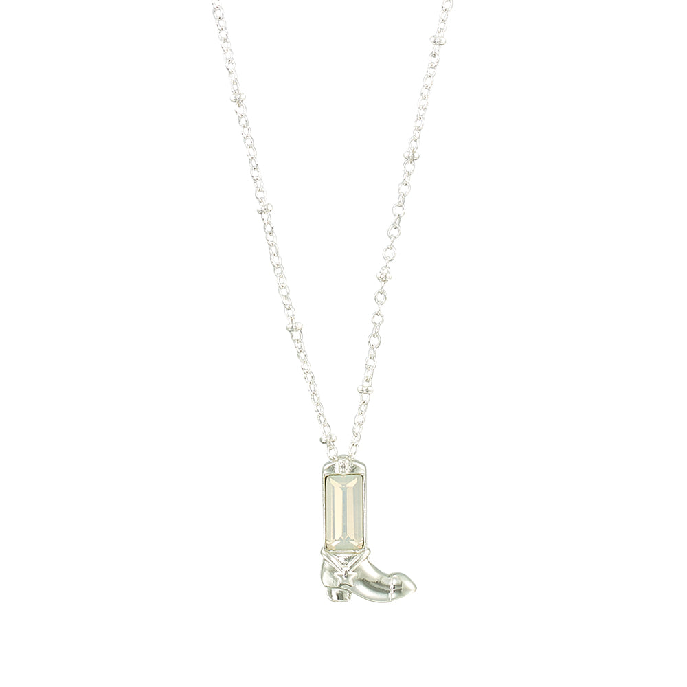 Crystal Cowgirl Boot 16" Necklace