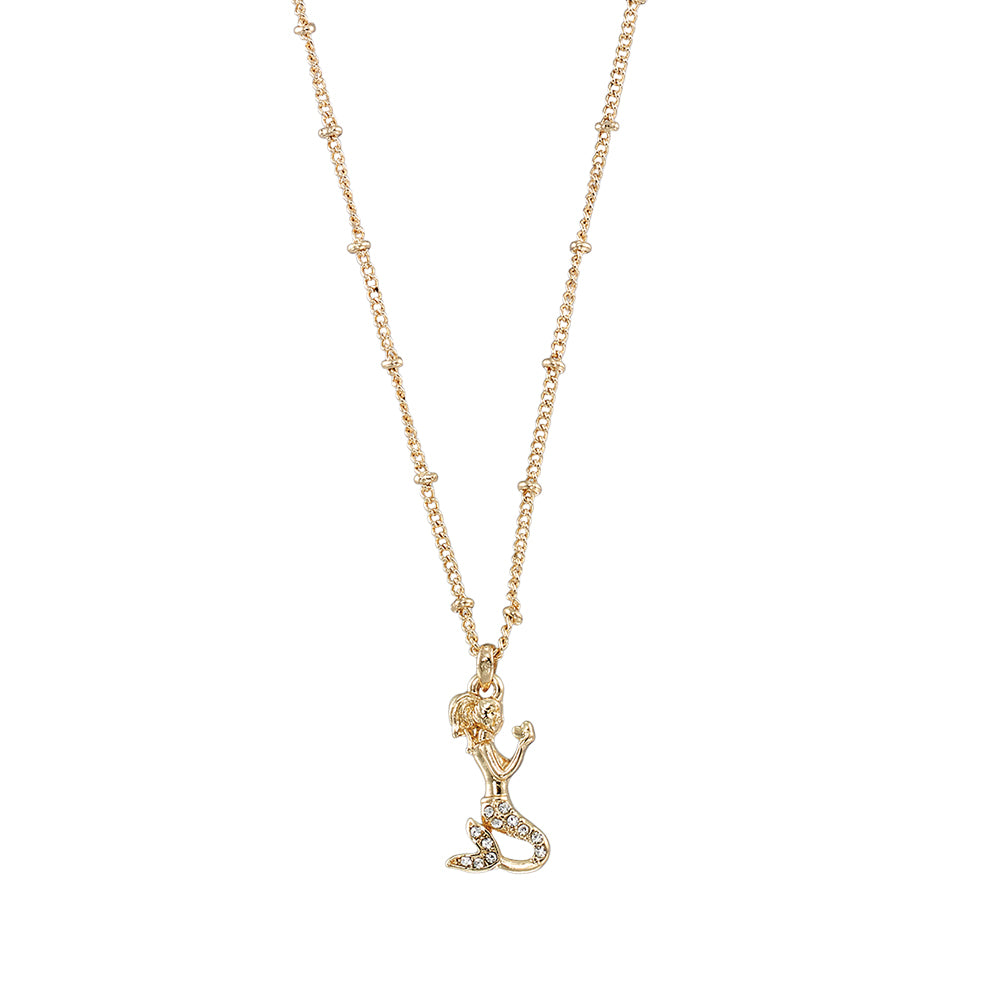 Crystal Mermaid Heart 16" Necklace