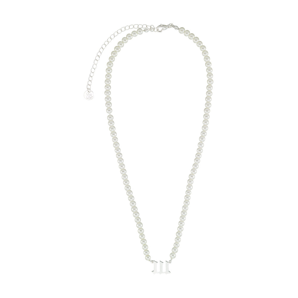 Pearl Angel Number Necklace
