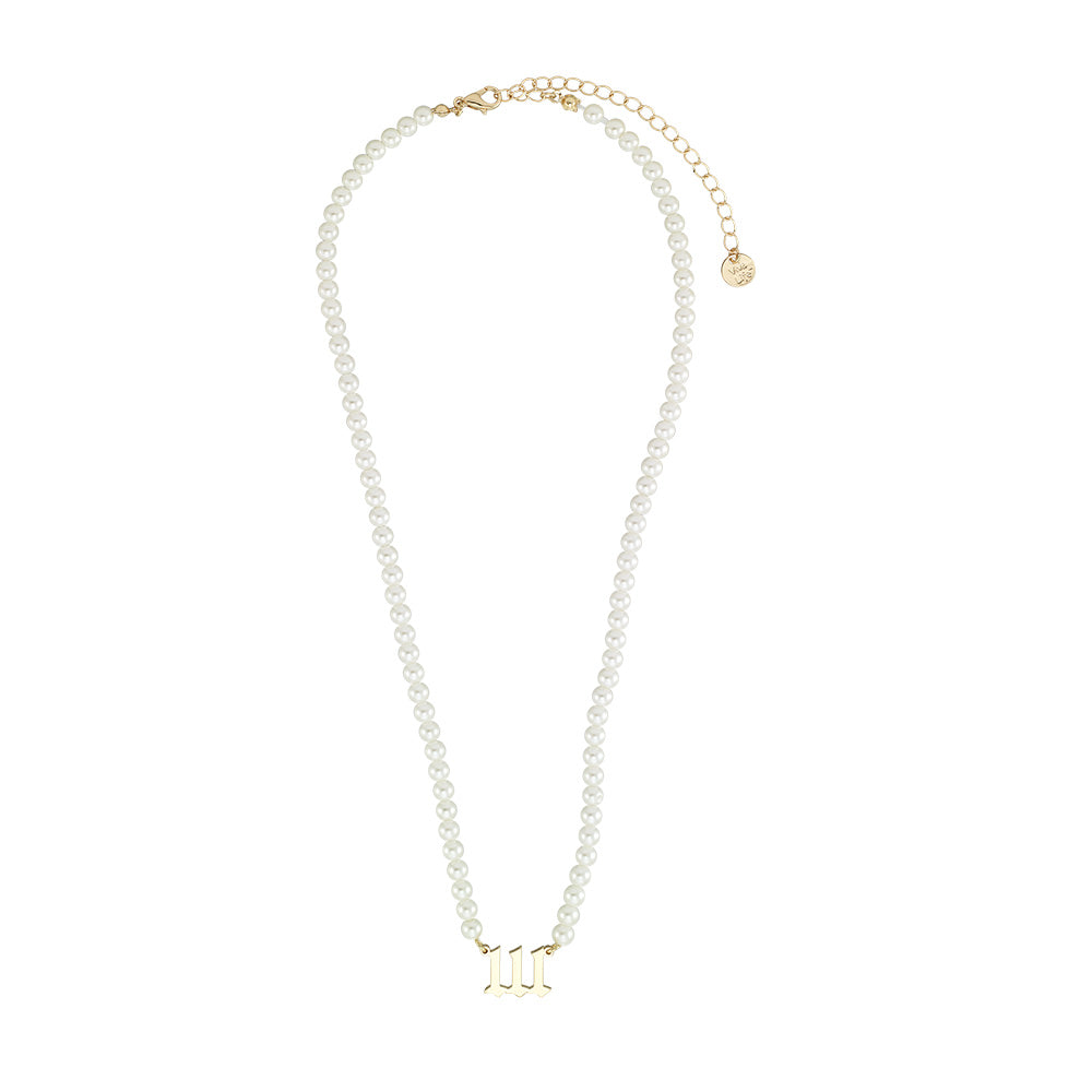 Pearl Angel Number Necklace