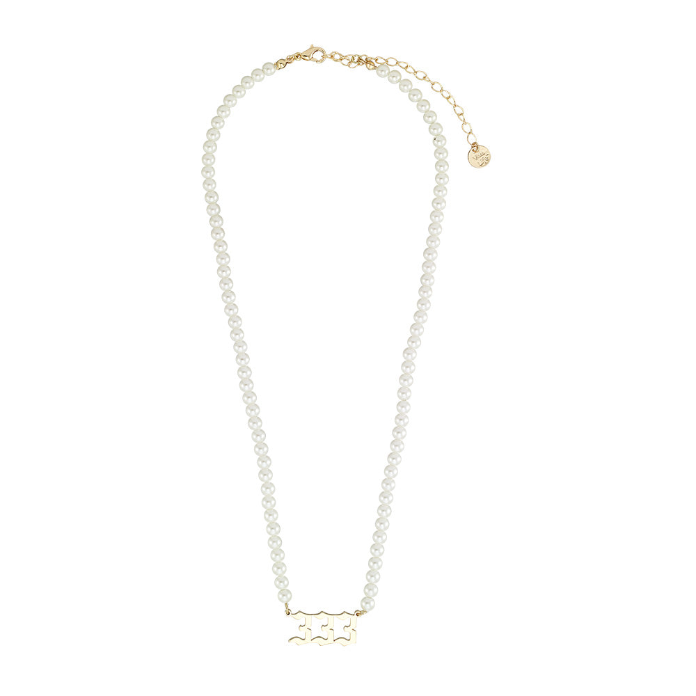 Pearl Angel Number Necklace