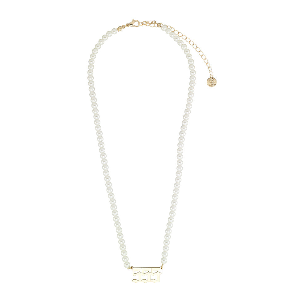 Pearl Angel Number Necklace