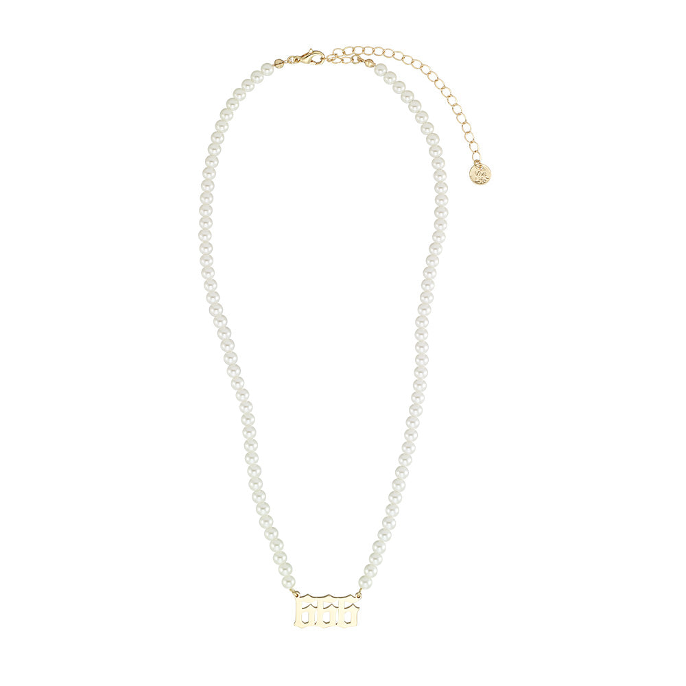Pearl Angel Number Necklace