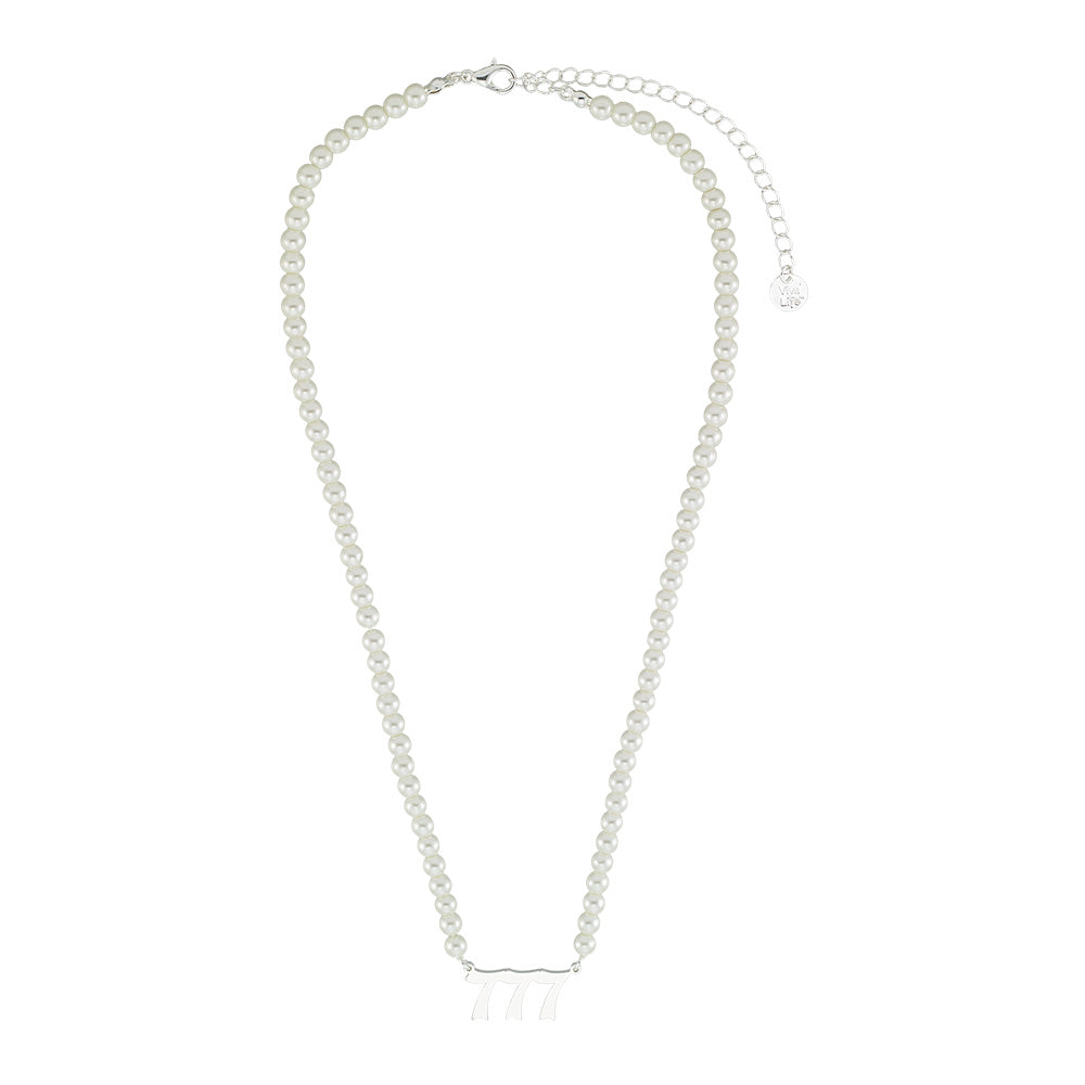 Pearl Angel Number Necklace