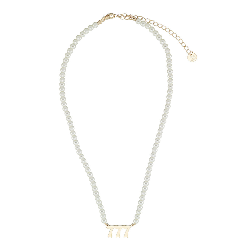 Pearl Angel Number Necklace