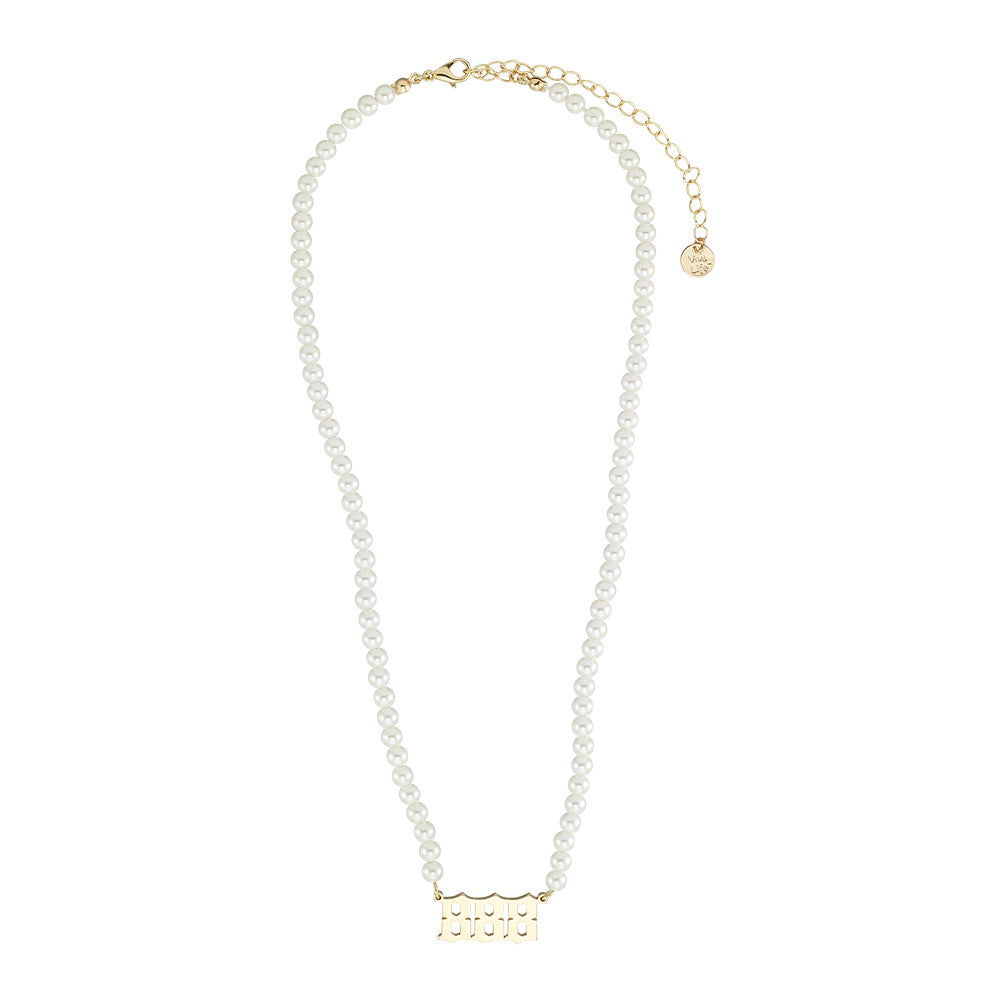 Pearl Angel Number Necklace