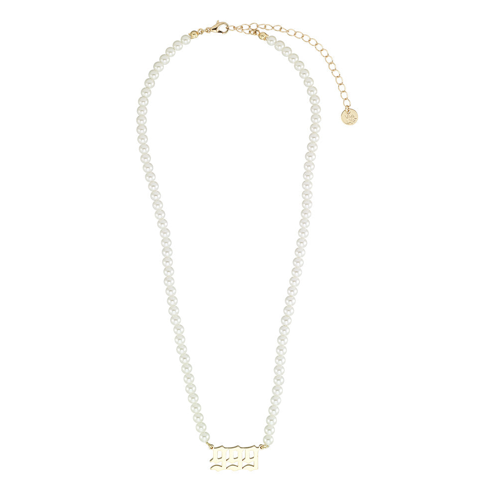 Pearl Angel Number Necklace