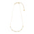 Mother of Pearl Station Metal Bead 15" Necklace