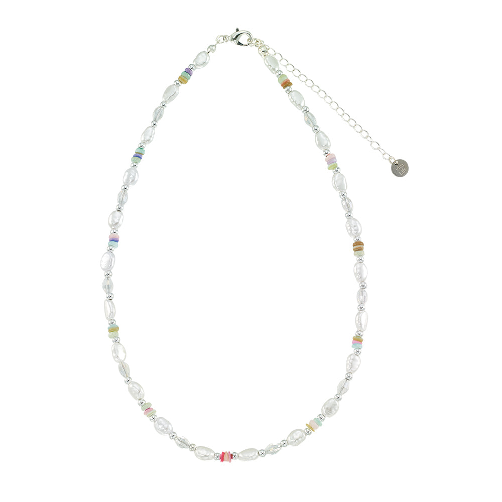 Pearl and Shell Chip 15" Necklace