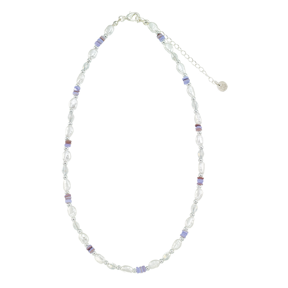 Pearl and Shell Chip 15&quot; Necklace