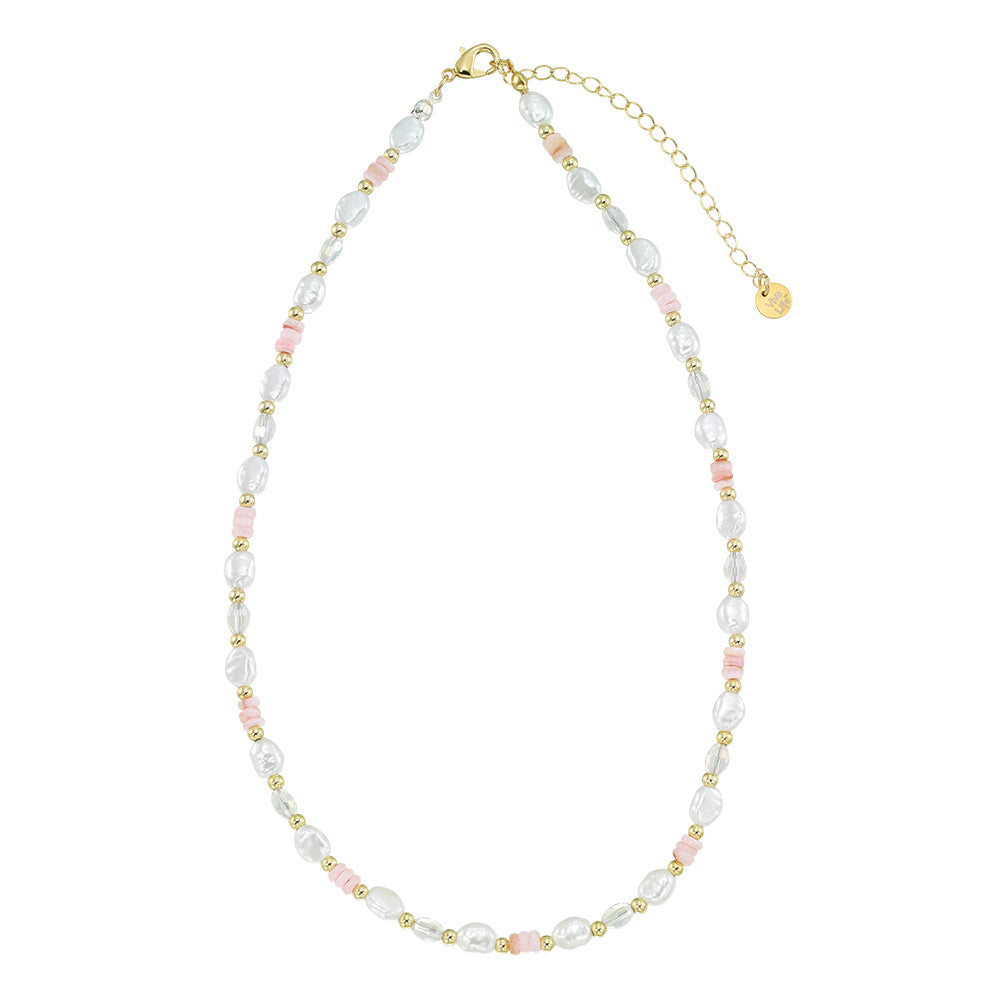 Pearl and Shell Chip 15&quot; Necklace