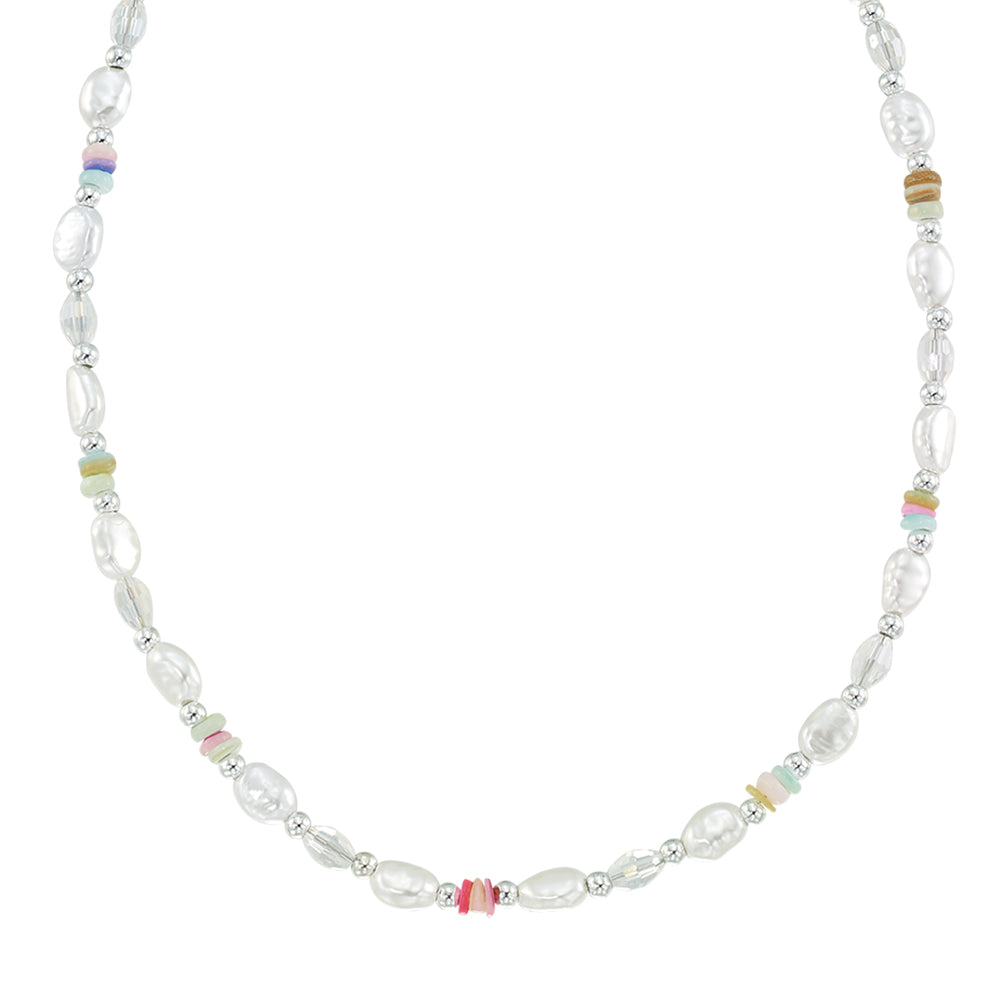 Pearl and Shell Chip 15" Necklace