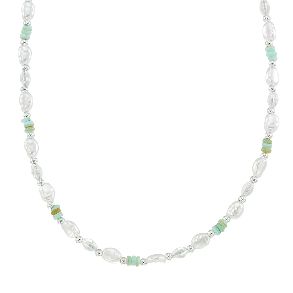 Pearl and Shell Chip 15" Necklace