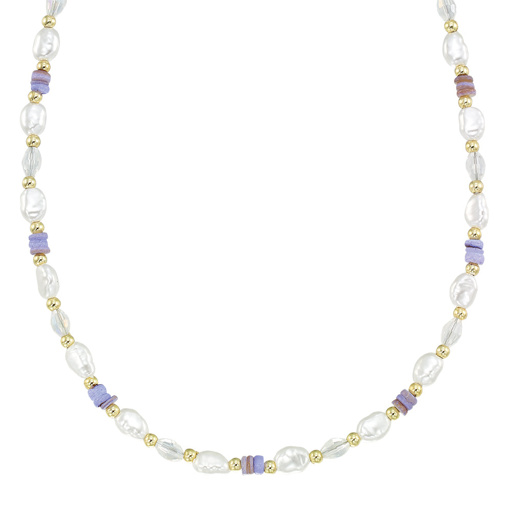 Pearl and Shell Chip 15" Necklace