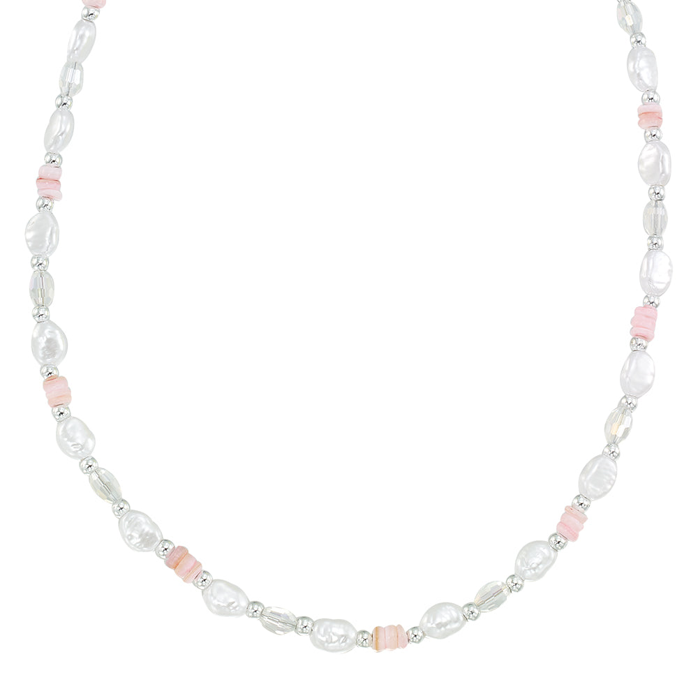 Pearl and Shell Chip 15" Necklace