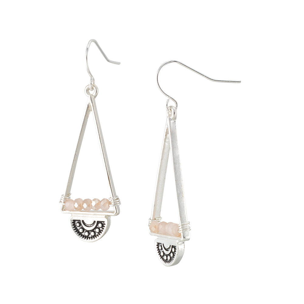 Antiqued Tulum Glass Bead Earrings