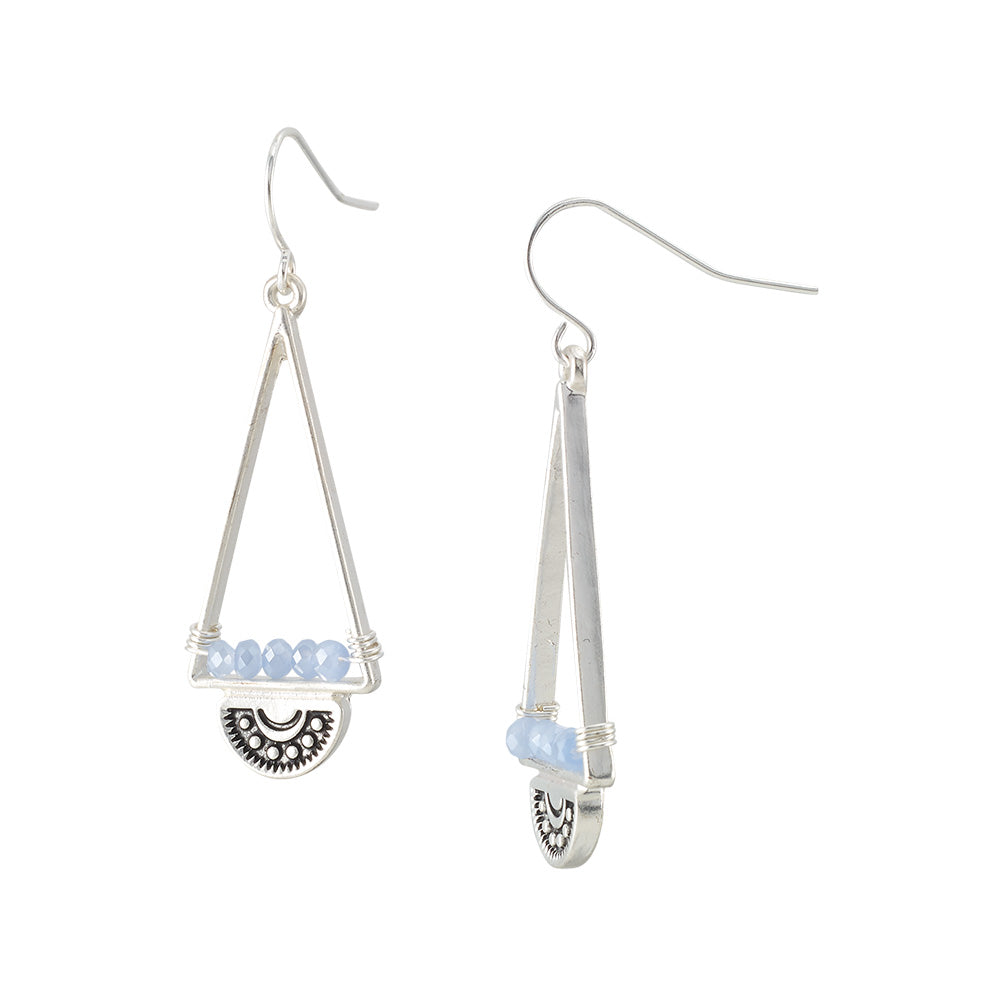 Antiqued Tulum Glass Bead Earrings