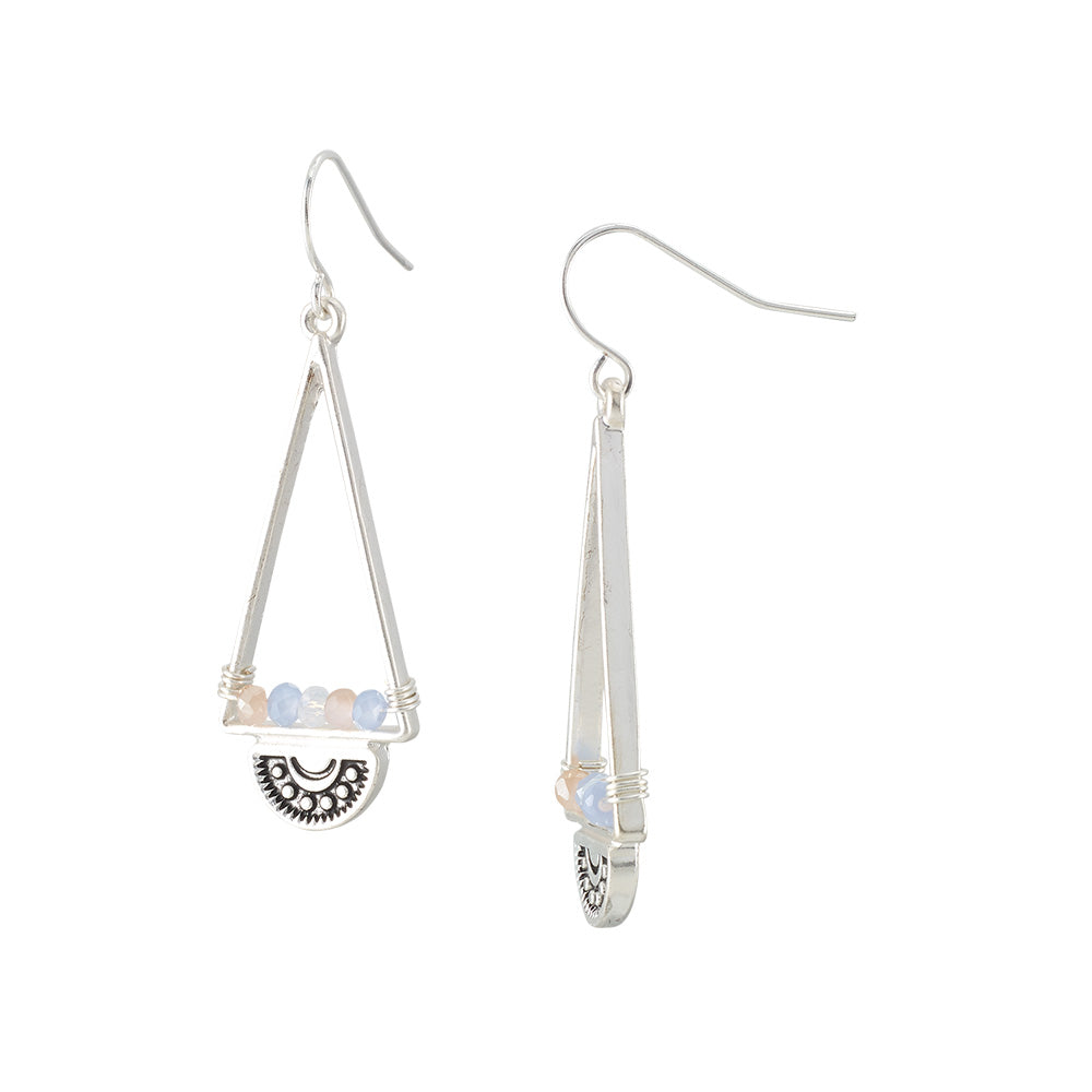 Antiqued Tulum Glass Bead Earrings