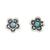 Flower & Natural Stone Stud Earrings