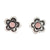 Flower & Natural Stone Stud Earrings