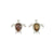 Silver Abalone Turtle Stud Earrings