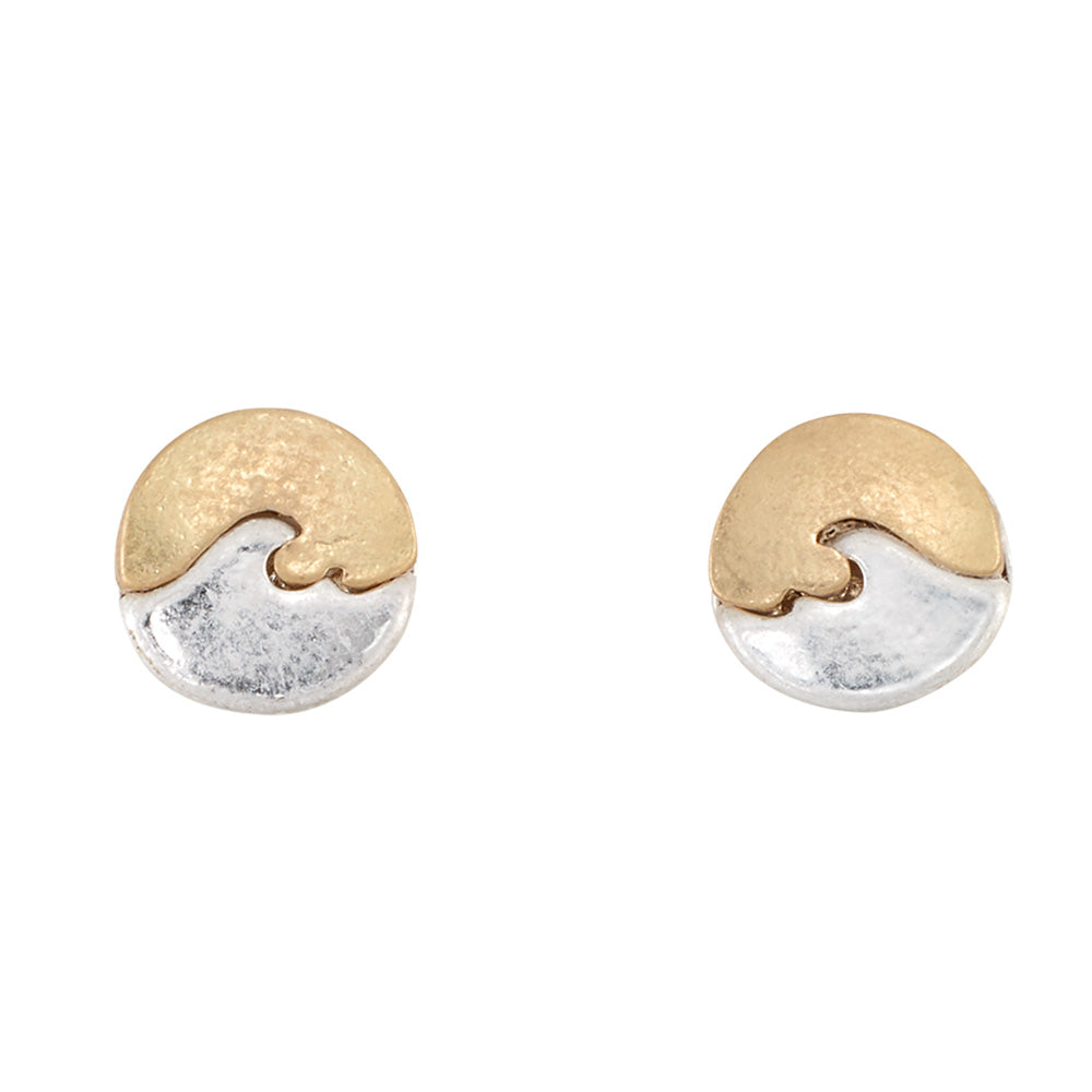 Cloud Nine Wave Stud Earrings