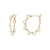 Threaded Pearl Hoop Earrings