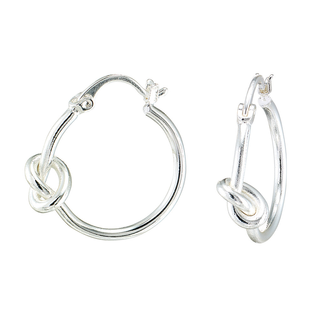 Metal Knot Hoop Earrings