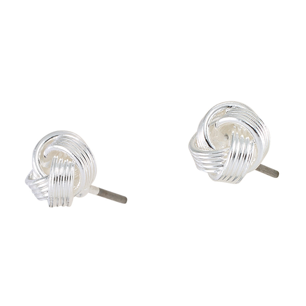 Metal Knot Stud Earrings