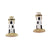 Two-Tone Lighthouse Stud Earrings
