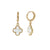 Mother of Pearl Clover Huggie Earrings