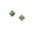 Blue Abalone Clover Stud Earrings