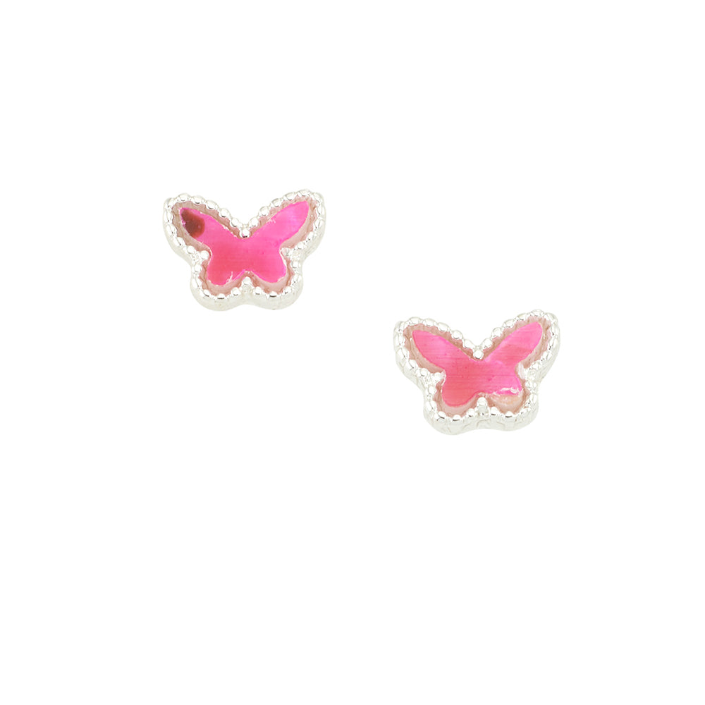 Abalone Butterfly Stud Earrings