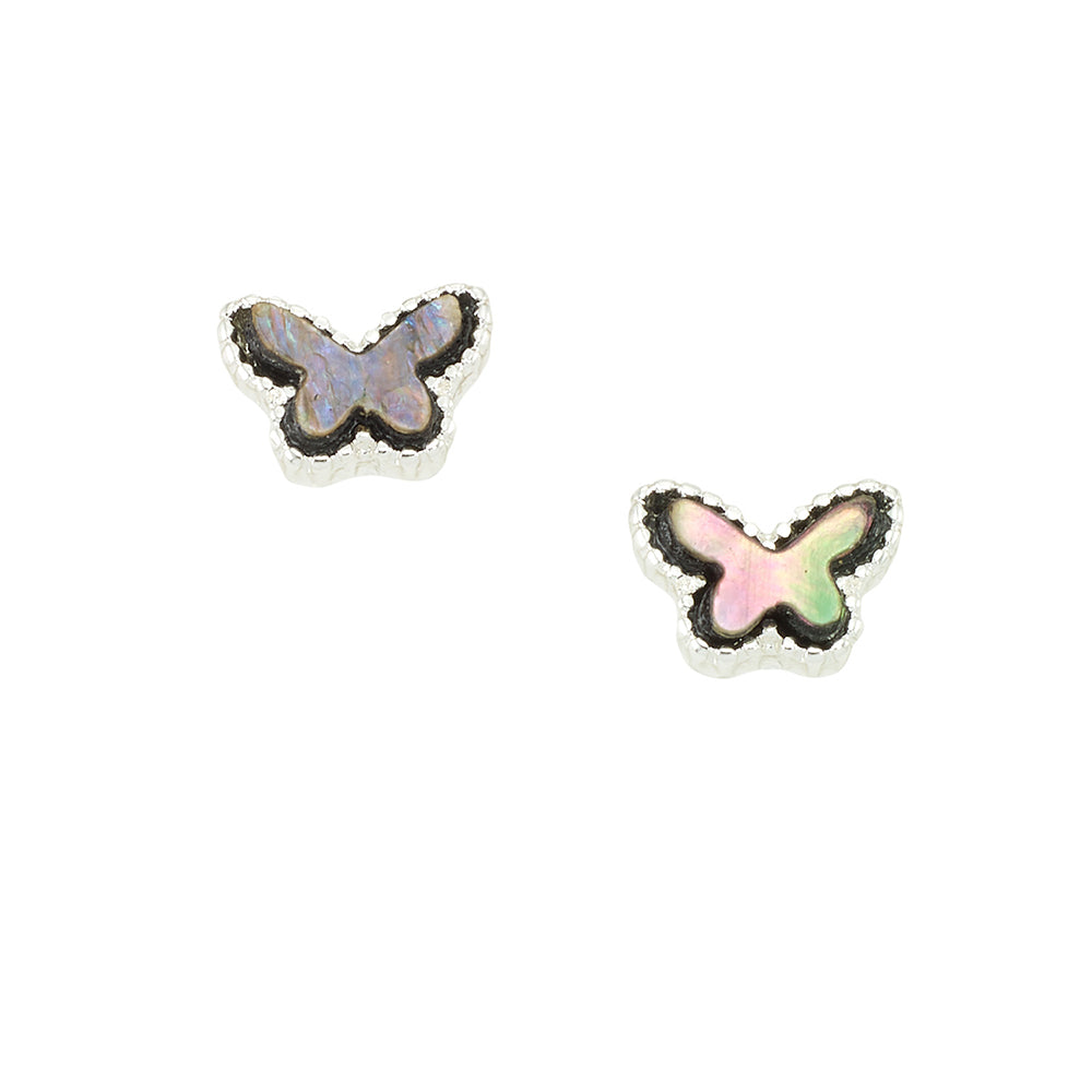 Abalone Butterfly Stud Earrings
