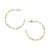 Open-Back Mixed Metal Hoop Earrings