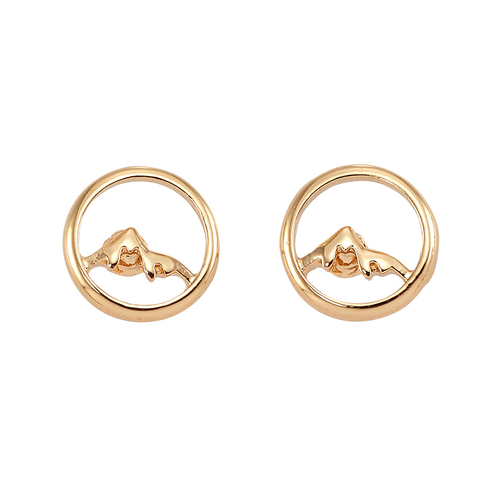 Cut-Out Mountain Stud Earrings