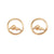 Cut-Out Mountain Stud Earrings