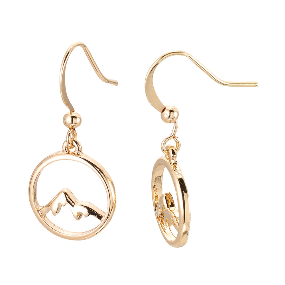 Cut-Out Mountain Drop Earrings