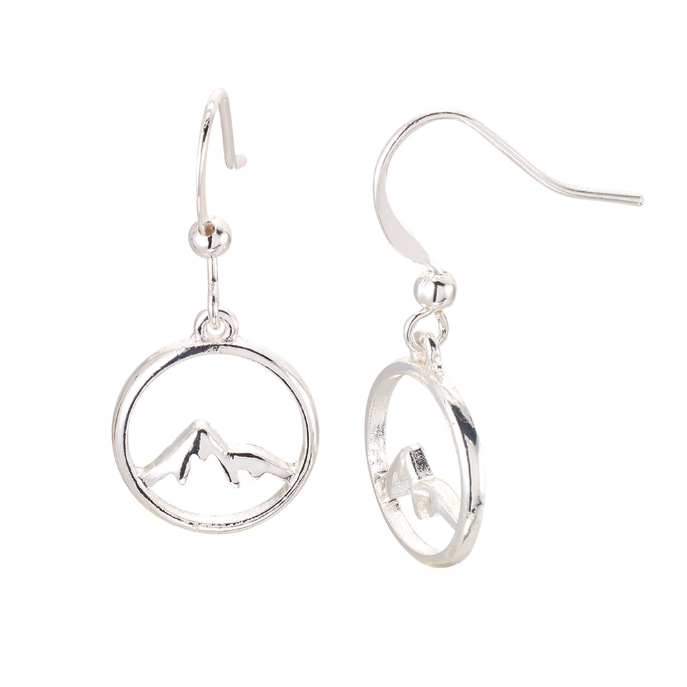 Cut-Out Mountain Drop Earrings