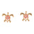 "Give Back" Turtle Hibiscus Stud Earrings