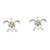 "Give Back" Turtle Hibiscus Stud Earrings