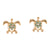 "Give Back" Turtle Hibiscus Stud Earrings