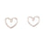 Outline Heart Stud Earrings